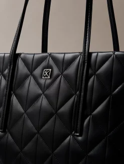 Calvin Klein Gesteppte Tasche mit Emblem-Logo^Damen Tote Bags|Taschen