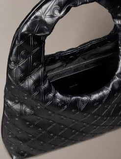 Calvin Klein Gesteppte Umhängetasche mit Emblem-Logo^Damen SchultertaschenFrisch Eingetroffen|Taschen