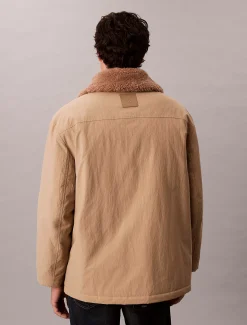 Calvin Klein Gesteppter Car Coat mit Sherpa-Kragen^Herren Mäntel|Stepp Jacken