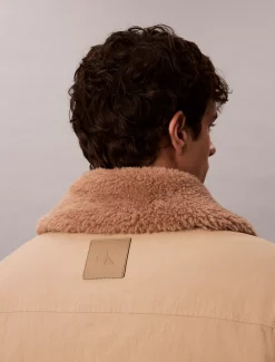Calvin Klein Gesteppter Car Coat mit Sherpa-Kragen^Herren Mäntel|Stepp Jacken