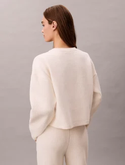 Calvin Klein Gestepptes Lounge-Sweatshirt aus Fleece^Damen Nachtwäsche & Loungewear