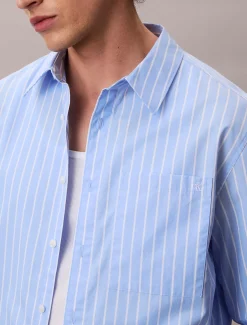 Calvin Klein Gestreiftes Baumwoll-Popeline-Hemd^Herren Hemden & Poloshirts