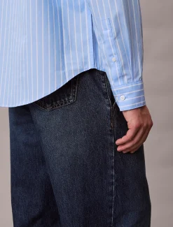 Calvin Klein Gestreiftes Baumwoll-Popeline-Hemd^Herren Hemden & Poloshirts