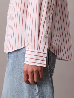 Calvin Klein Gestreiftes Baumwoll-Popeline-Hemd^Herren Hemden & Poloshirts