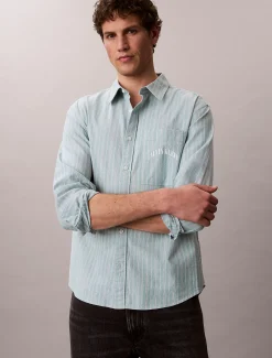 Calvin Klein Gestreiftes, lässiges Button-Down-Hemd^Herren Hemden & Poloshirts