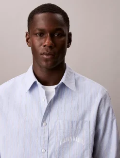 Calvin Klein Gestreiftes, lässiges Button-Down-Hemd^Herren Hemden & Poloshirts