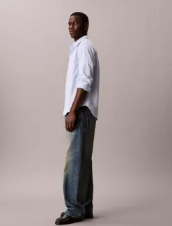 Calvin Klein Gestreiftes, lässiges Button-Down-Hemd^Herren Hemden & Poloshirts