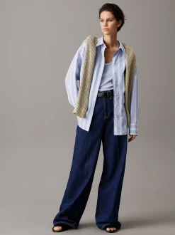 Calvin Klein Gestreiftes, lässiges Hemd^Damen Hemden & Blusen