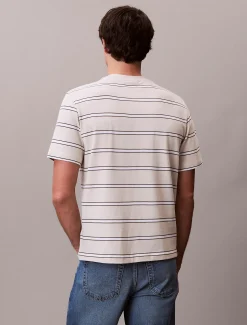 Calvin Klein gestreiftes Monogramm-T-Shirt^Herren T-shirts