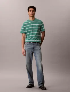 Calvin Klein gestreiftes Monogramm-T-Shirt^Herren T-shirts