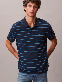 Calvin Klein Gestreiftes Poloshirt aus Piqué^Herren Hemden & Poloshirts