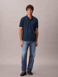 Calvin Klein Gestreiftes Poloshirt aus Piqué^Herren Hemden & Poloshirts