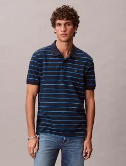 Calvin Klein Gestreiftes Poloshirt aus Piqué^Herren Hemden & Poloshirts