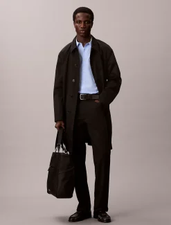 Calvin Klein Gestreiftes Slim Fit Hemd aus Stretch-Baumwolle^Herren Hemden & Poloshirts