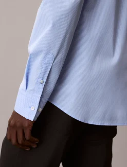 Calvin Klein Gestreiftes Slim Fit Hemd aus Stretch-Baumwolle^Herren Hemden & Poloshirts
