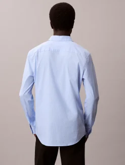 Calvin Klein Gestreiftes Slim Fit Hemd aus Stretch-Baumwolle^Herren Hemden & Poloshirts