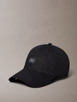 Calvin Klein Gewebte Kappe mit Monogramm-Aufnäher^Herren Kappen & MützenFrisch Eingetroffen