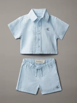 Calvin Klein Gewebtes koordiniertes Set für Babys^Kinder Babykleidung