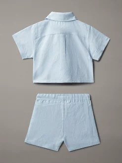 Calvin Klein Gewebtes koordiniertes Set für Babys^Kinder Babykleidung