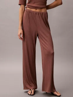 Calvin Klein Glänzende gerippte Hose zum Reinschlüpfen^Damen Hosen & Shorts