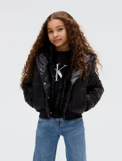 Calvin Klein Glänzende Nylon-Steppjacke^Kinder Jacken & MäntelFrisch Eingetroffen|Kleidung