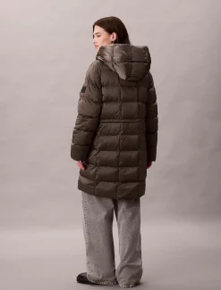 Calvin Klein Glänzende Wickel-Steppjacke^Damen Stepp Jacken|JackenFrisch Eingetroffen