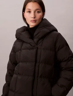 Calvin Klein Glänzende Wickel-Steppjacke^Damen Stepp Jacken|JackenFrisch Eingetroffen