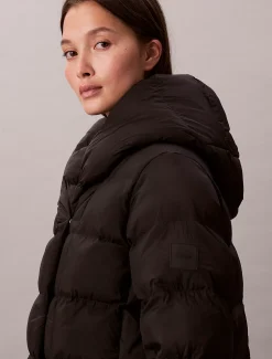 Calvin Klein Glänzende Wickel-Steppjacke^Damen Stepp Jacken|JackenFrisch Eingetroffen