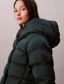 Calvin Klein Glänzende Wickel-Steppjacke^Damen Stepp Jacken|JackenFrisch Eingetroffen