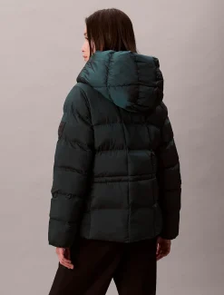 Calvin Klein Glänzende Wickel-Steppjacke^Damen Stepp Jacken|JackenFrisch Eingetroffen