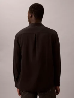 Calvin Klein Glänzendes, lässiges Hemd mit Camp-Kragen^Herren Hemden & Poloshirts