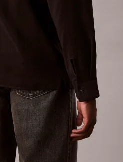 Calvin Klein Glänzendes, lässiges Hemd mit Camp-Kragen^Herren Hemden & Poloshirts