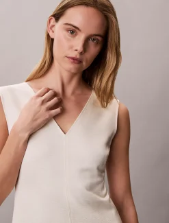 Calvin Klein Glänzendes Minikleid mit Struktur^Damen Kleider & Röcke