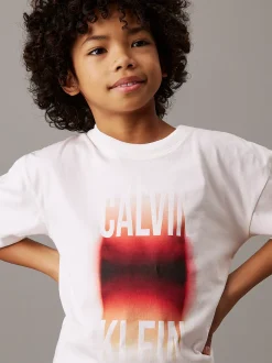 Calvin Klein Grafik-Logo-T-Shirt mit Farbverlauf^Kinder T-shirts|Kleidung