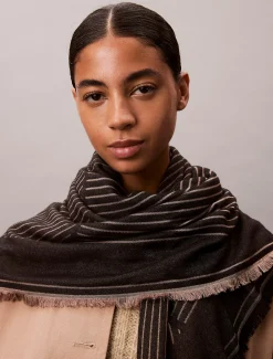 Calvin Klein Grafik-Schal mit Emblem-Logo^Damen Schals & Handschuhe