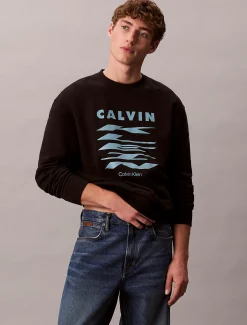 Calvin Klein Grafisches Logo-Sweatshirt^Herren Hoodies & Sweatshirts