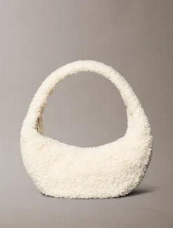 Calvin Klein Große Schultertasche aus Sherpa-Material^Damen Umhängetaschen|SchultertaschenFrisch Eingetroffen