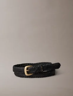 Calvin Klein Gürtel aus geflochtenem Leder mit auffälliger Schnalle^Damen Gürtel