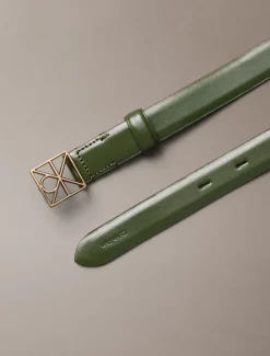 Calvin Klein Gürtel aus Vollnarbenleder mit Logo-Emblem^Damen Gürtel