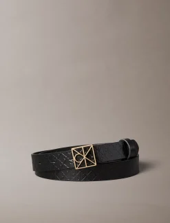 Calvin Klein Gürtel aus Vollnarbenleder mit Logo-Emblem^Damen Gürtel