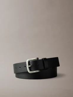 Calvin Klein Gürtel mit runder Schnalle aus genarbtem Leder^Herren Gürtel