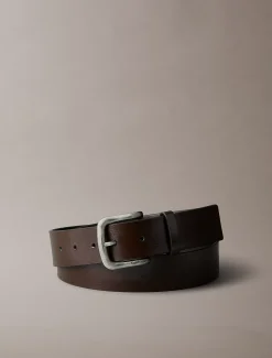 Calvin Klein Gürtel mit runder Schnalle aus gewalktem Leder^Herren Gürtel