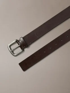 Calvin Klein Gürtel mit runder Schnalle aus gewalktem Leder^Herren Gürtel