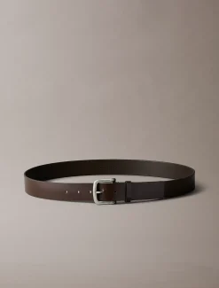 Calvin Klein Gürtel mit runder Schnalle aus gewalktem Leder^Herren Gürtel
