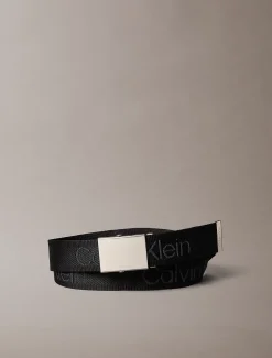 Calvin Klein Gürtelschnalle mit Logo-Jacquard-Plakette^Herren Gürtel