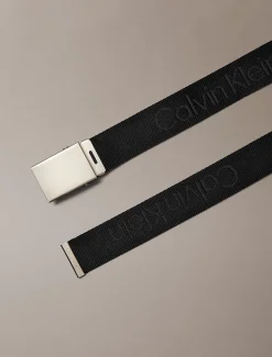 Calvin Klein Gürtelschnalle mit Logo-Jacquard-Plakette^Herren Gürtel