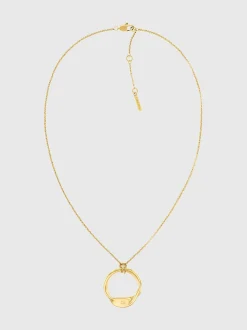 Calvin Klein Halskette mit gedrehtem Ringanhänger^Damen Uhren & Schmuck