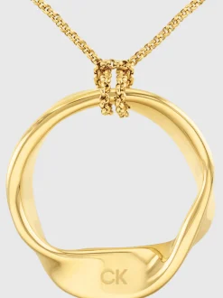 Calvin Klein Halskette mit gedrehtem Ringanhänger^Damen Uhren & Schmuck
