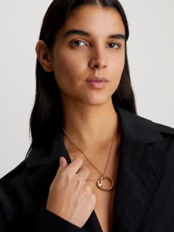 Calvin Klein Halskette mit gedrehtem Ringanhänger^Damen Uhren & Schmuck