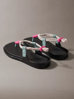 Calvin Klein Harper - Zehentrenner-Sandalen mit Seilriemen^Damen Slippers|SandalenFrisch Eingetroffen